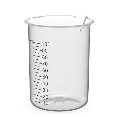Стакан мерный с носиком 100мл ПП D=52мм цвет прозр. 100мл Перинт (х12/108)