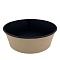 Контейнер бумажный круглый 750мл D=150мм Выс:61мм Round Bowl flat цвет Крафт/Черный OSQ (х270)