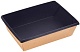 Контейнер бумажный без крыш. 400мл 135х100х45мм OneClick Bottom 400/b BLACK цвет Черный (х600)