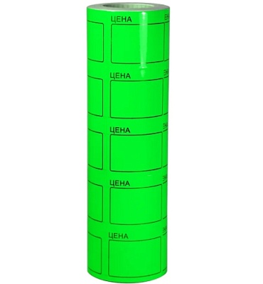 Ценник самоклеящийся цветной 36х25мм (Зеленый) 5х170 шт. (х150)